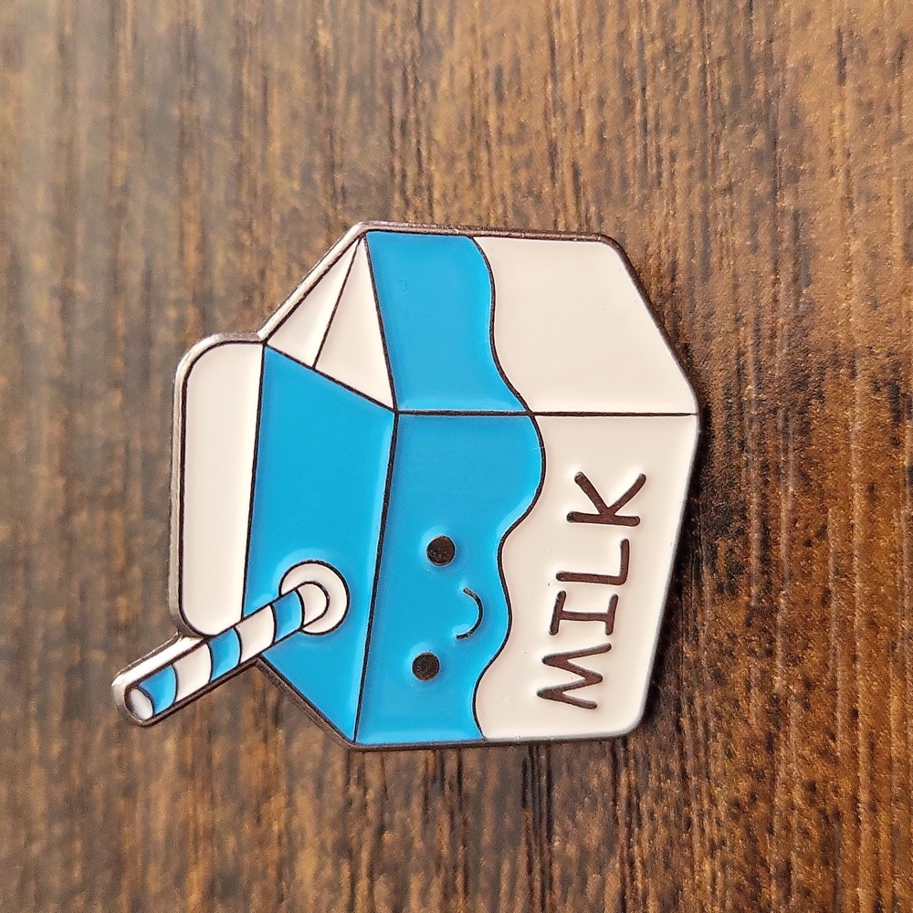 Milk Enamel Pin